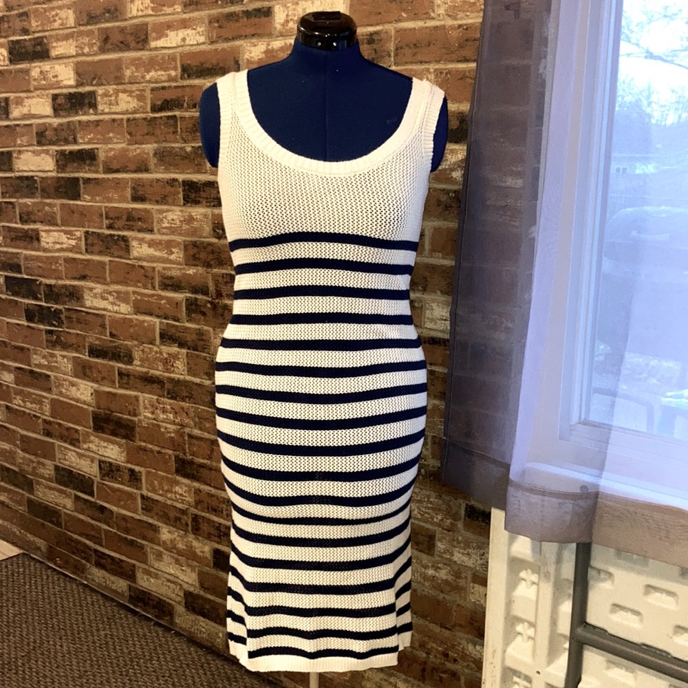 NWOT Open Stitch Striped Tank Dress— Size Large
